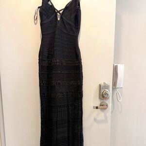 Hervé Léger Vyvien Black Bandage Dress – XS